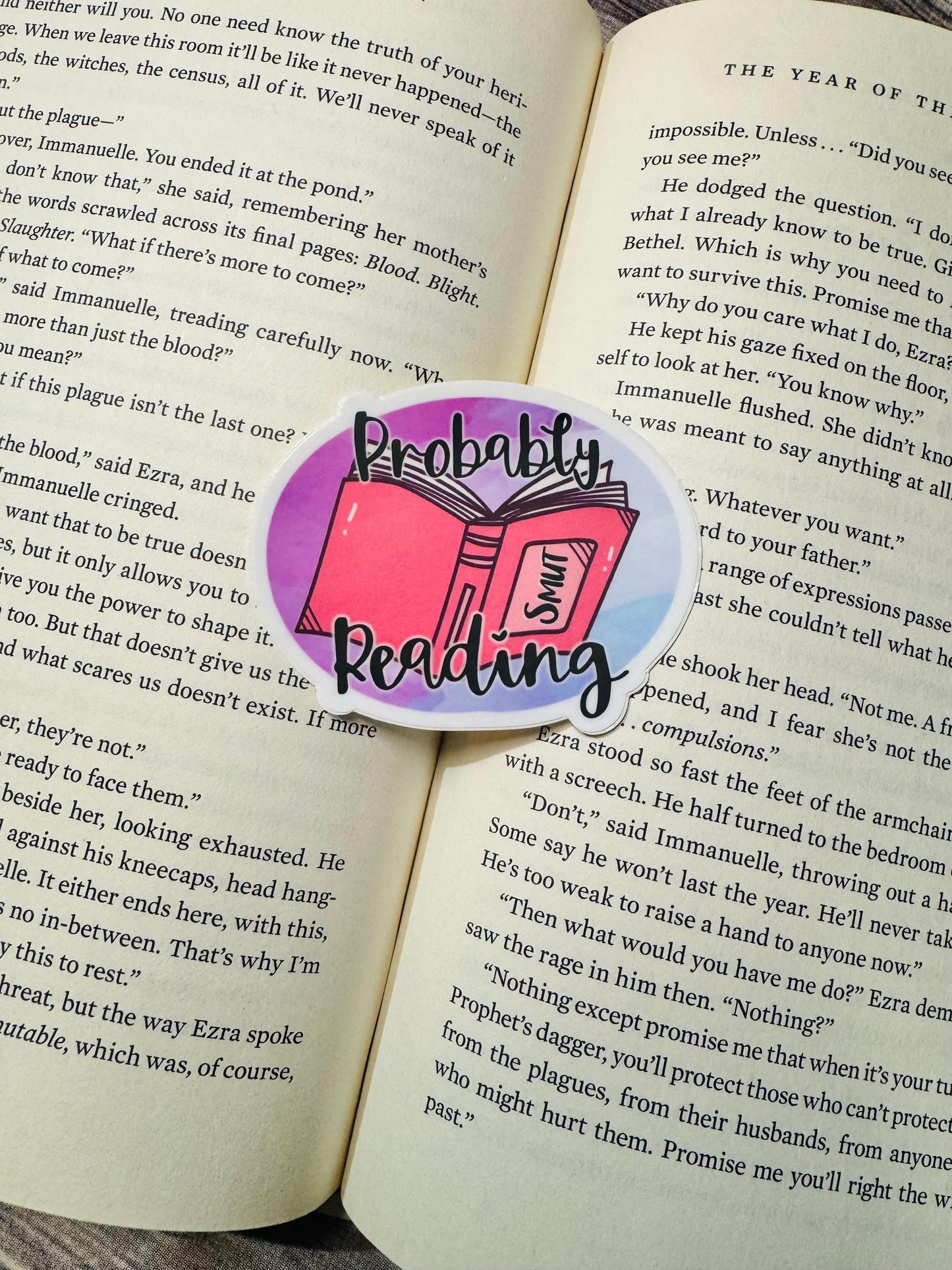 Probably Reading - Smut Reader - Inspired - Vinyl Sticker