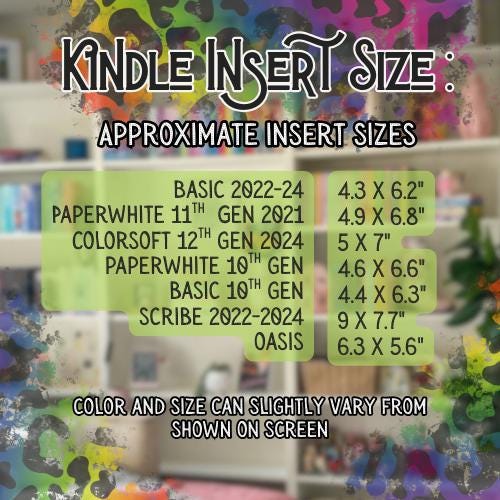 Skele Girl Kindle Inserts – Laminated Bookish Accessory for Paperwhite, BookTok Flair