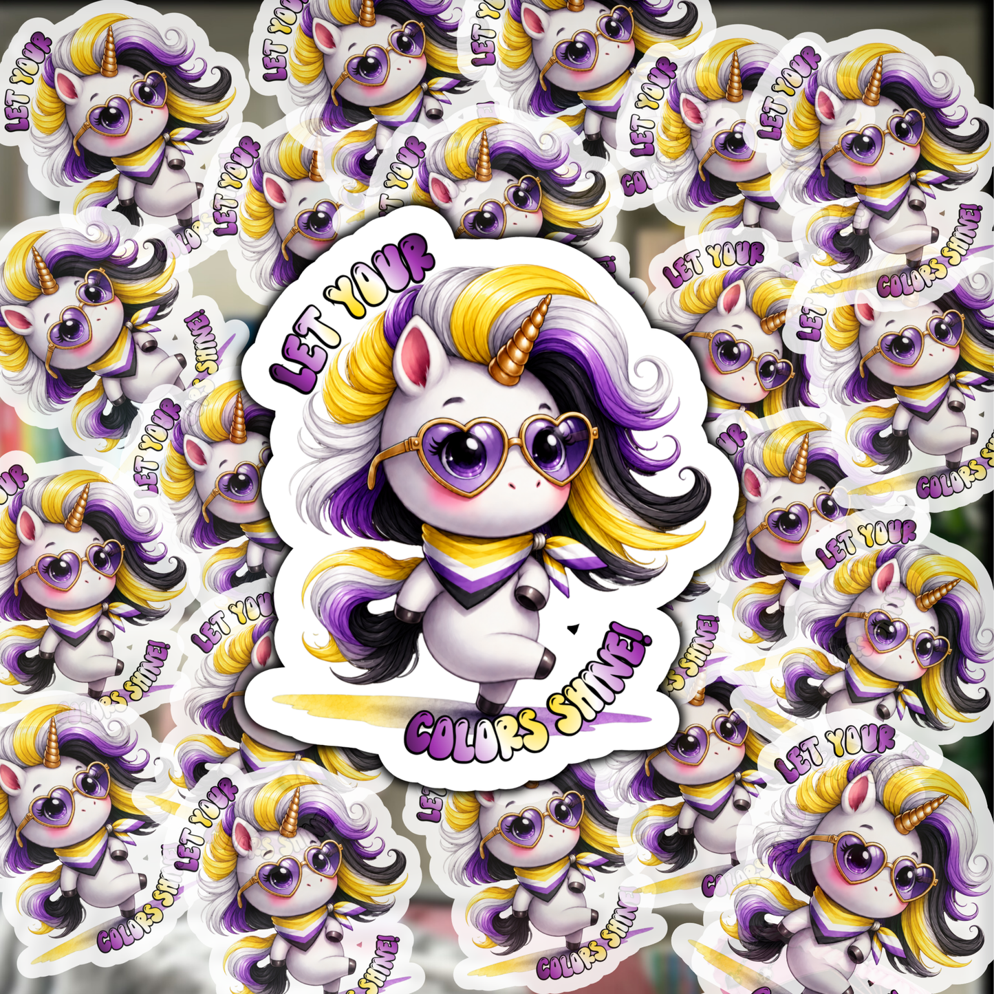 Let Your Colors Shine – Iridescent Pride Sticker
