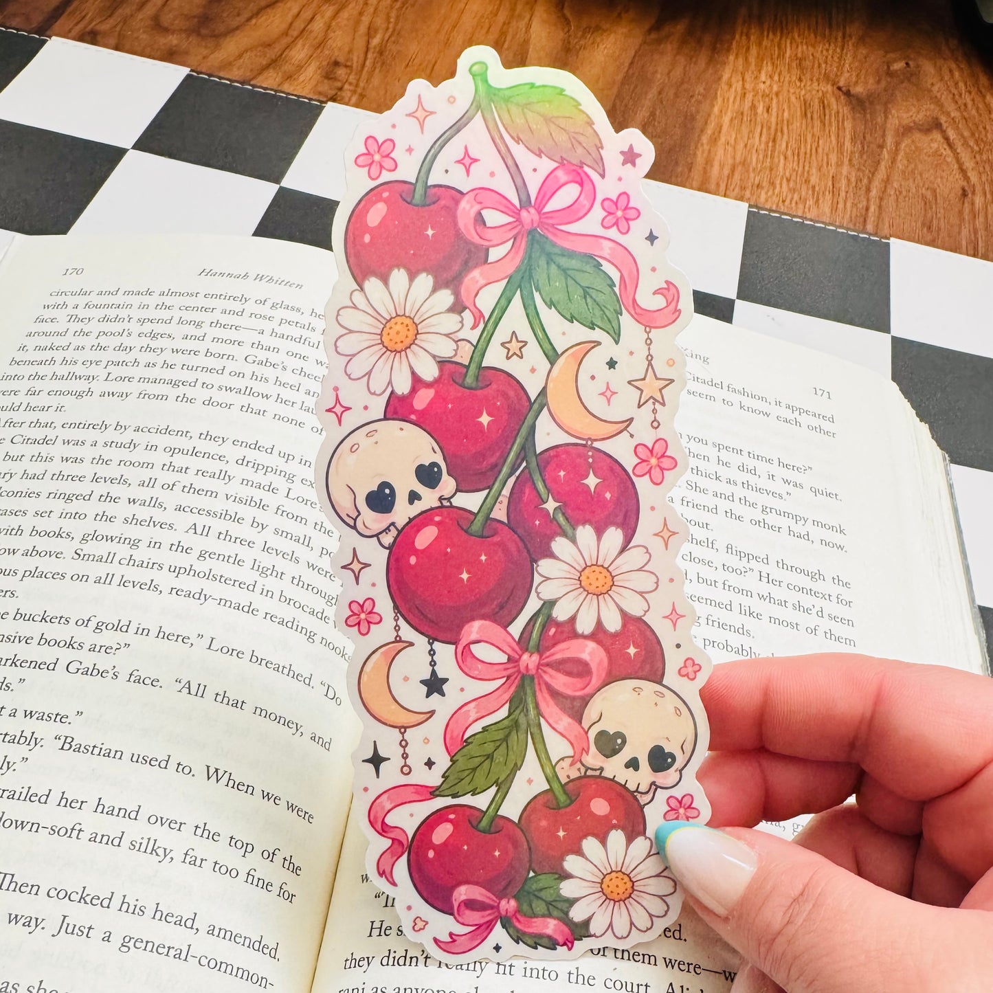 Spooky Fruit Garden Bookmark Collection | Ghost, Peach, Strawberry & Cherry Bookmarks