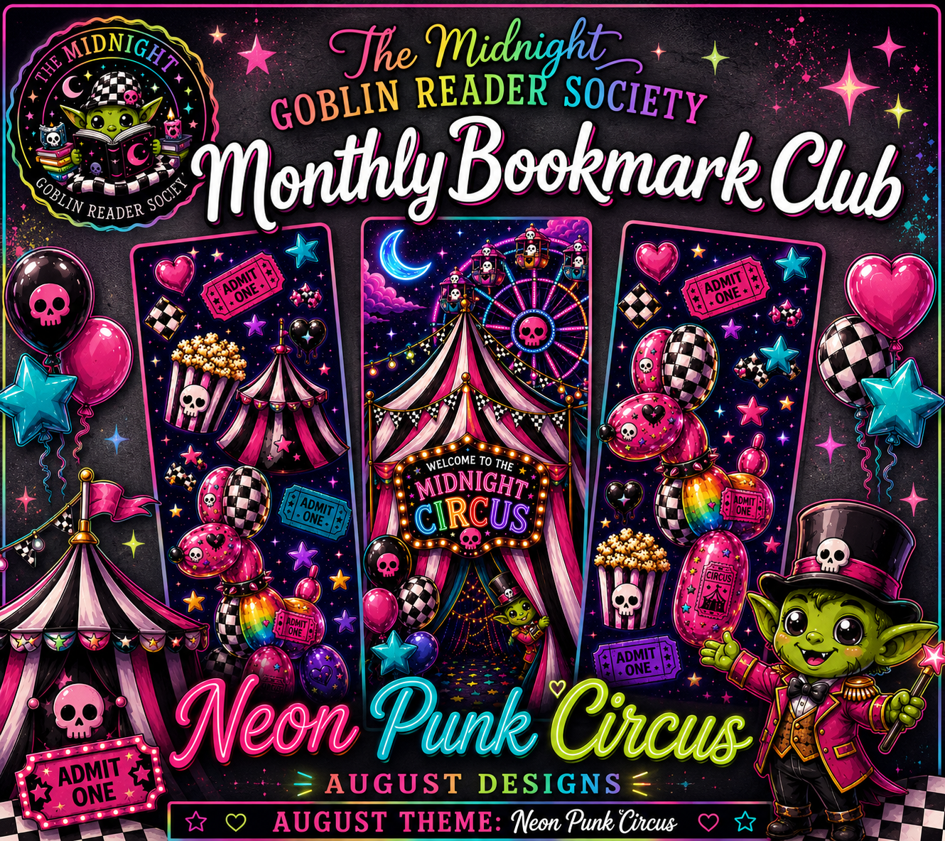 Midnight Goblin Reader Society – Monthly Bookmark Club