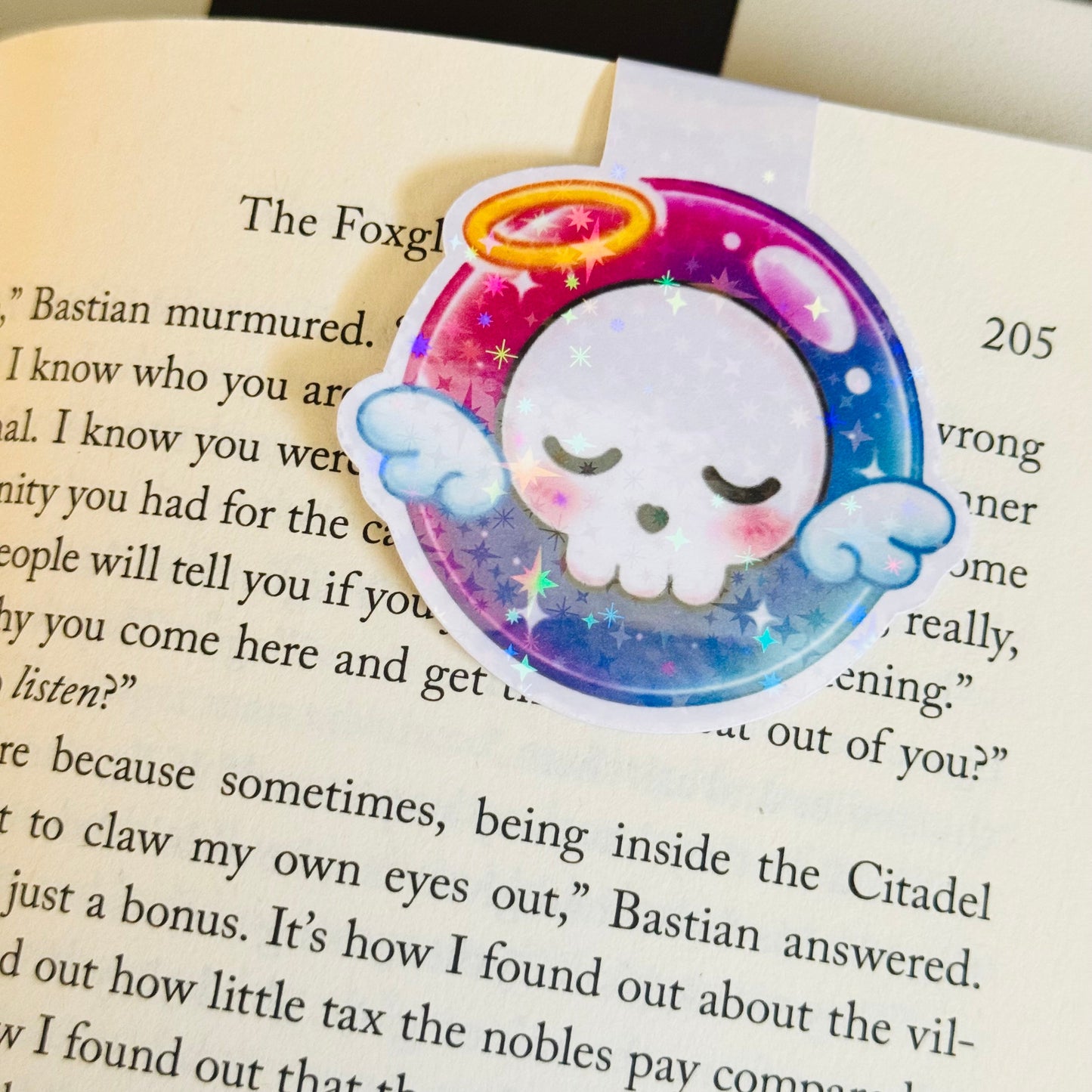 Skull Emoji Magnetic Bookmark