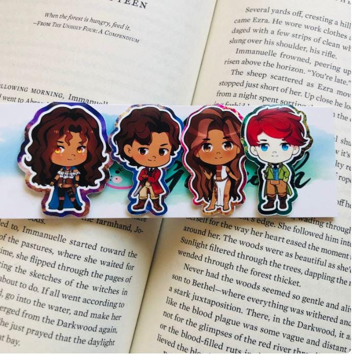 Chibi Character Magnetic Bookmark Sets – Book Lover Stationery