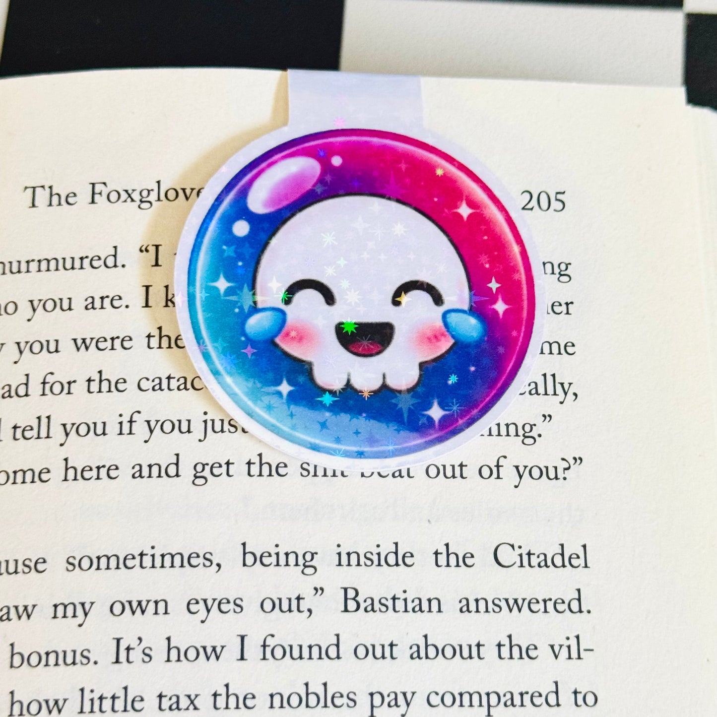 Skull Emoji Magnetic Bookmark