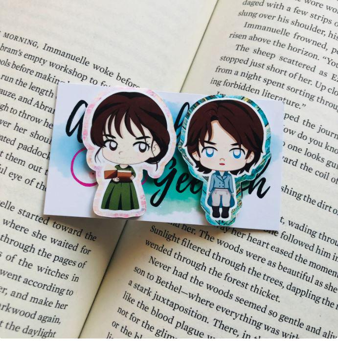 Chibi Character Magnetic Bookmark Sets – Photo Paper, Book Lover Stationery