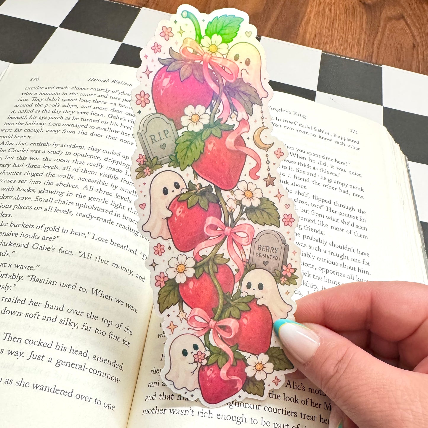Spooky Fruit Garden Bookmark Collection | Ghost, Peach, Strawberry & Cherry Bookmarks