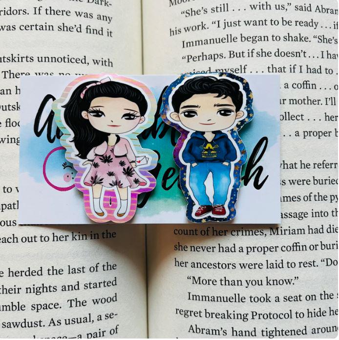Chibi Character Magnetic Bookmark Sets – Photo Paper, Book Lover Stationery