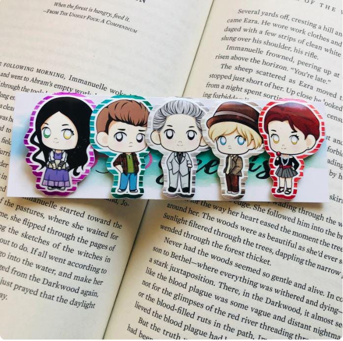 Chibi Character Magnetic Bookmark Sets – Book Lover Stationery