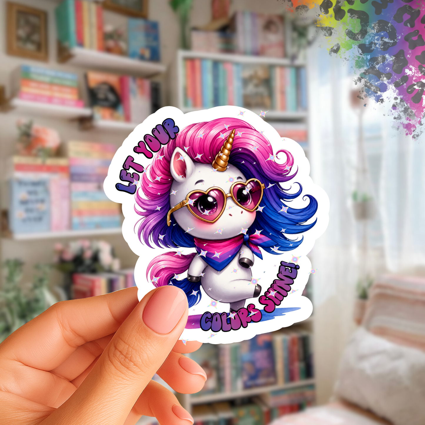 Let Your Colors Shine – Iridescent Pride Sticker