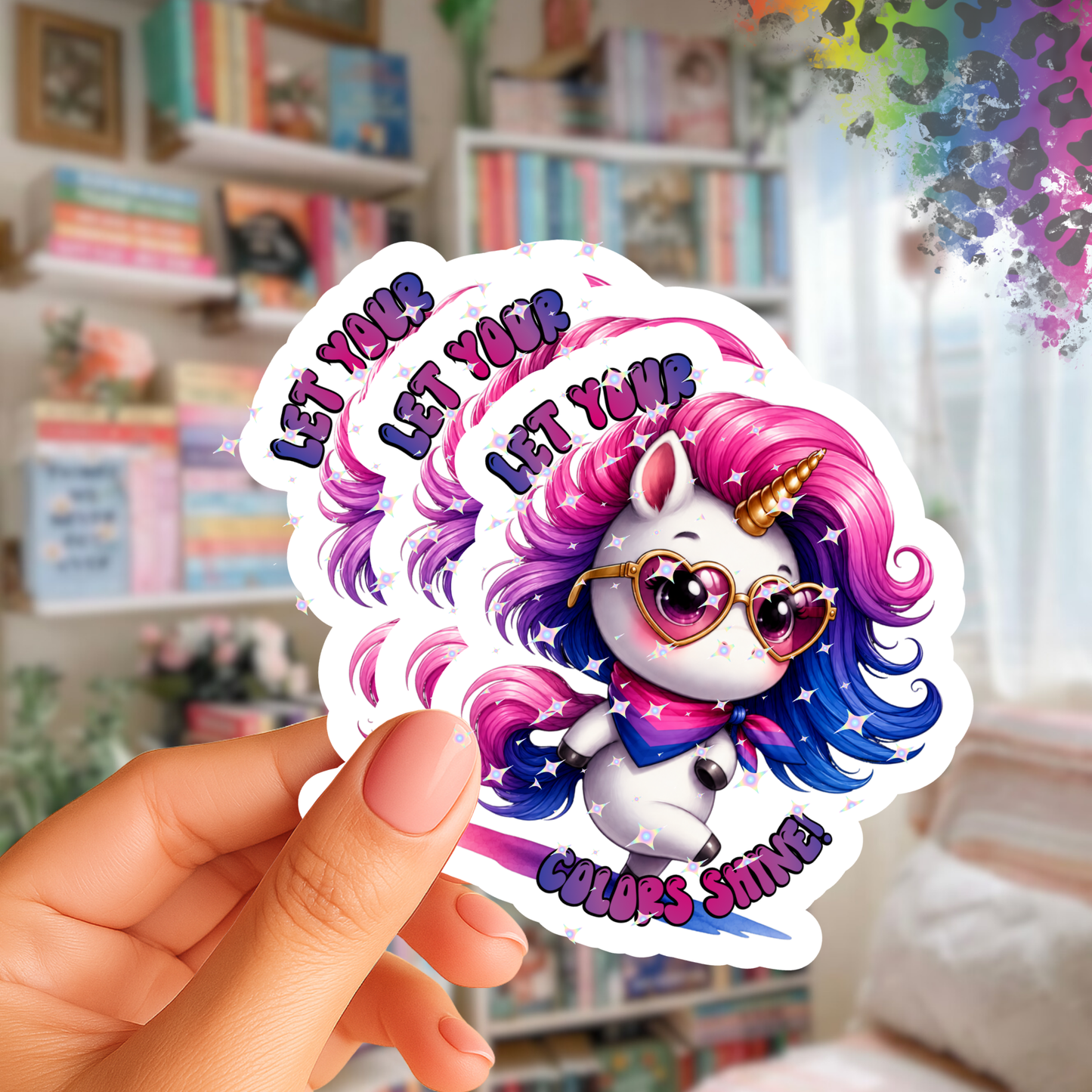 Let Your Colors Shine – Iridescent Pride Sticker