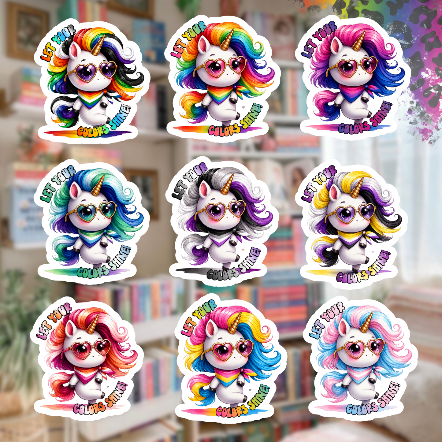 Let Your Colors Shine – Iridescent Pride Sticker