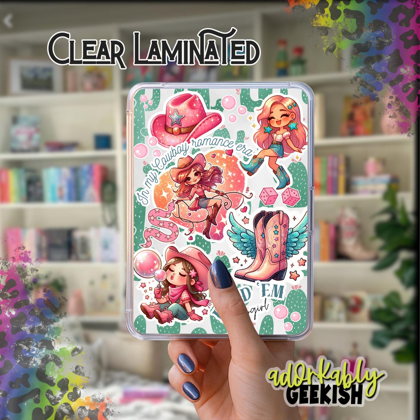 Cowgirl Romance Kindle Inserts – Laminated Bookish Accessory for Paperwhite (Digital Download)