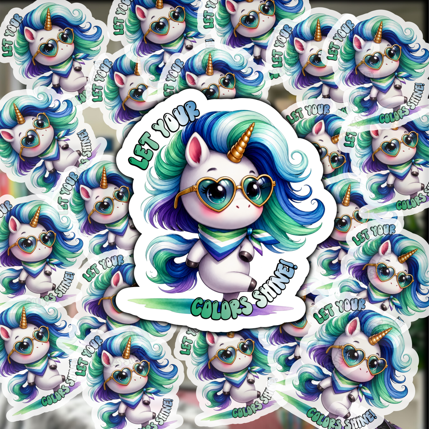 Let Your Colors Shine – Iridescent Pride Sticker