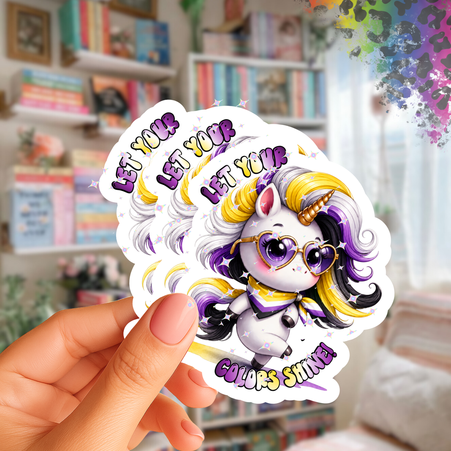 Let Your Colors Shine – Iridescent Pride Sticker