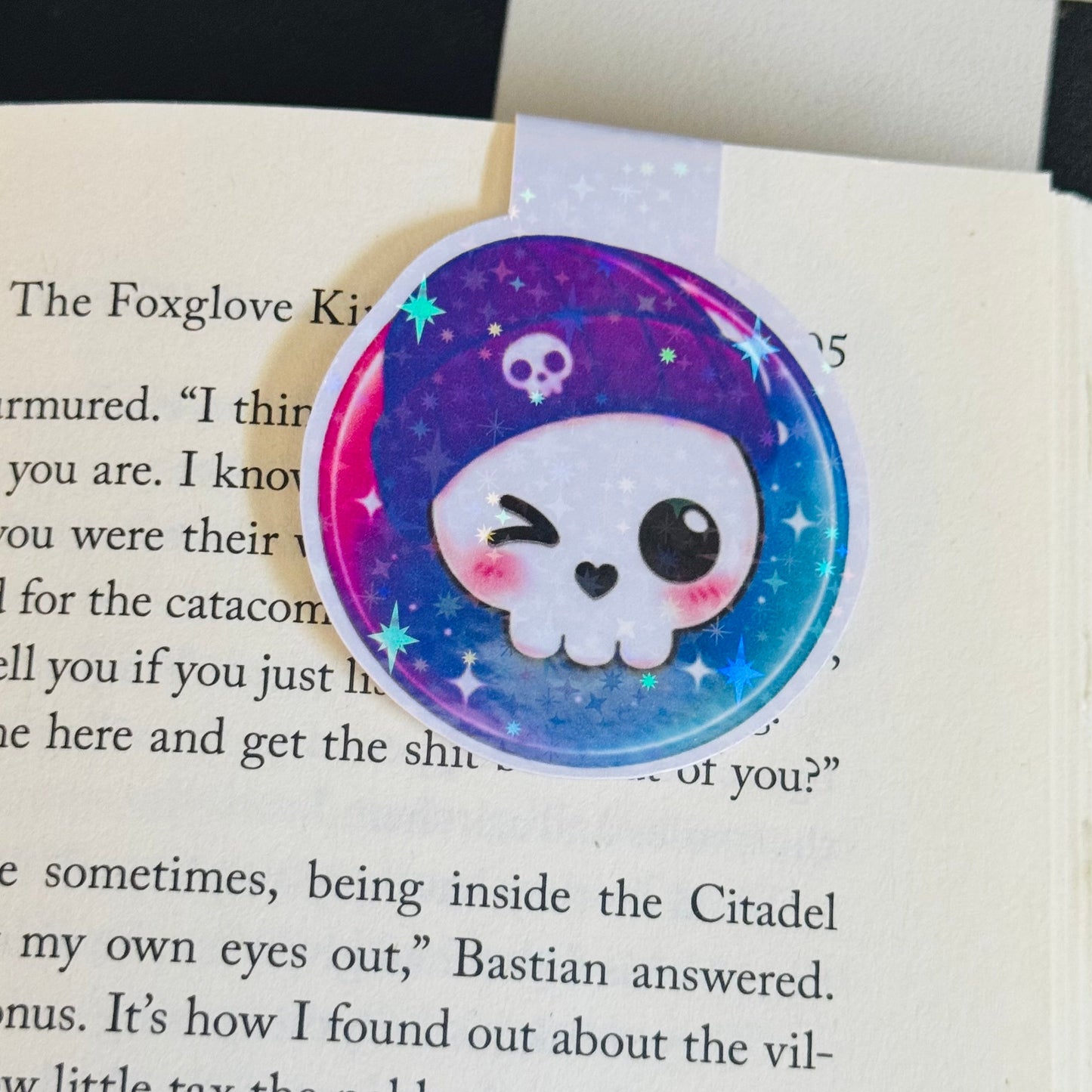 Skull Emoji Magnetic Bookmark