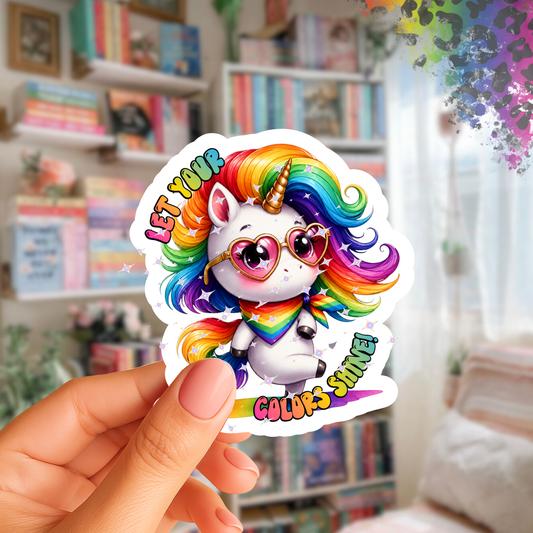Let Your Colors Shine – Iridescent Pride Sticker