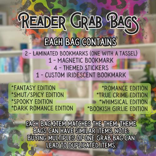 Romance Grab Bag, Bookish Gift Set, Cute Bookmarks & Stickers, Love Themed Reader Bundle, Romantic Aesthetic Book Lover Gift