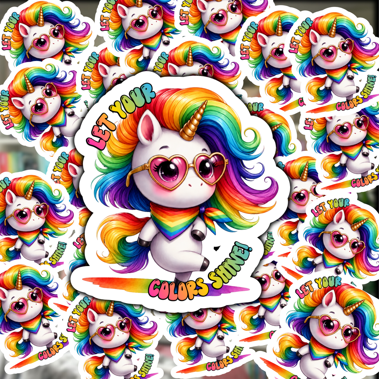 Let Your Colors Shine – Iridescent Pride Sticker