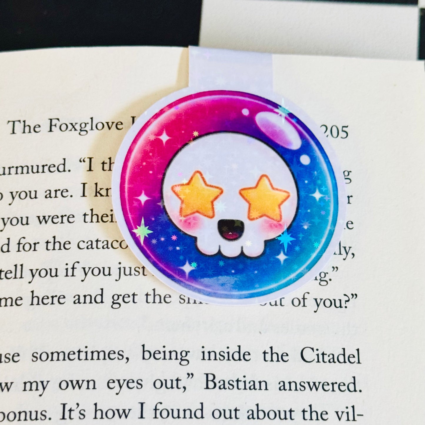 Skull Emoji Magnetic Bookmark