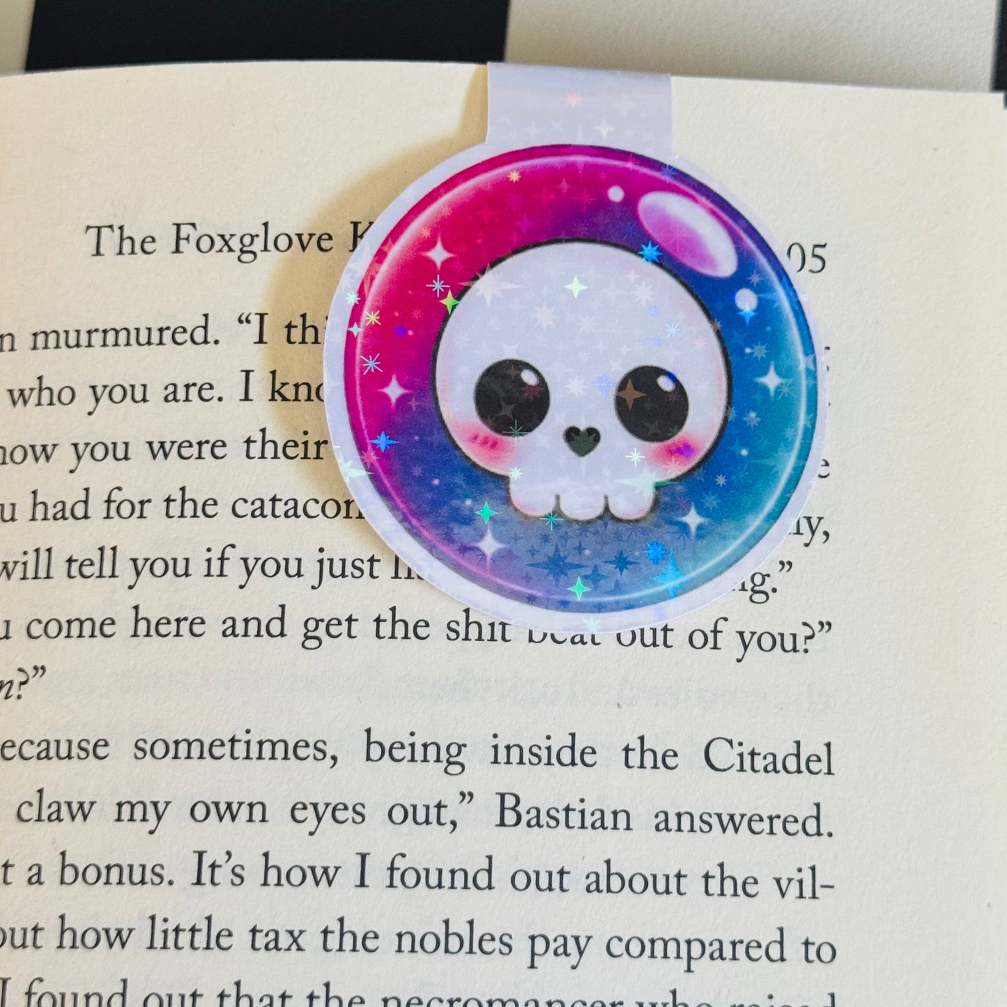 Skull Emoji Magnetic Bookmark