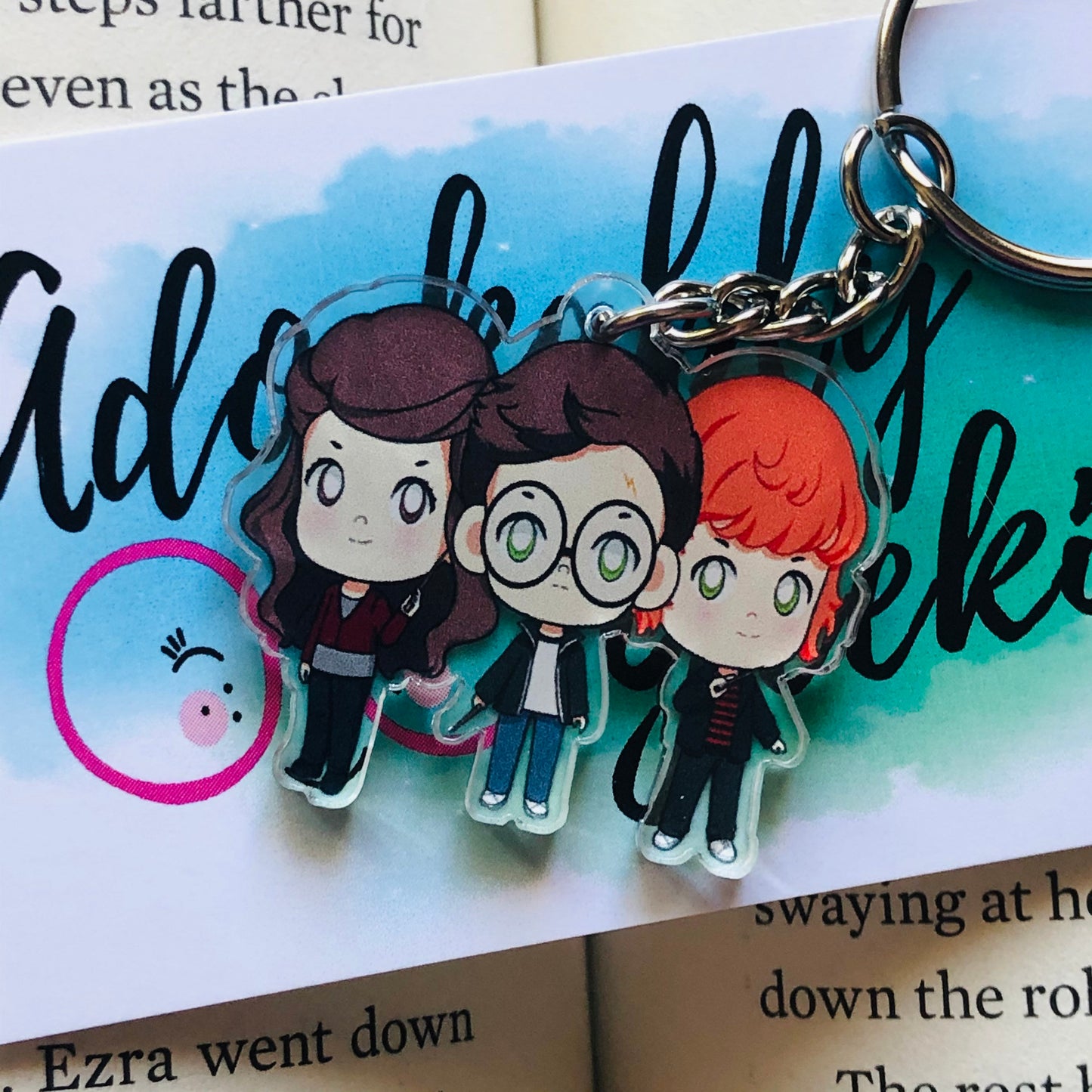 Golden Trio Acrylic Keychain