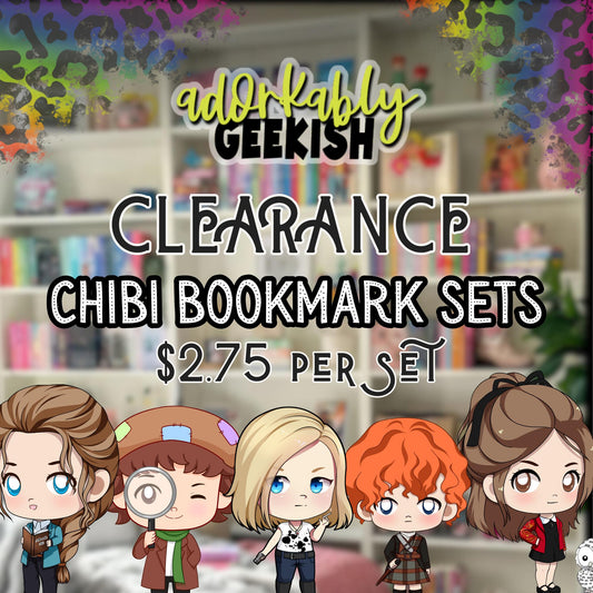 Chibi Character Magnetic Bookmark Sets – Photo Paper, Book Lover Stationery
