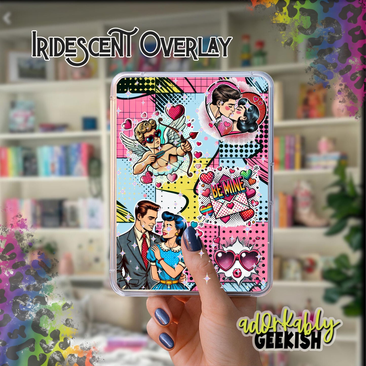 Comic Love Kindle Insert – Laminated Bookish Accessory for Paperwhite (Digital Download)