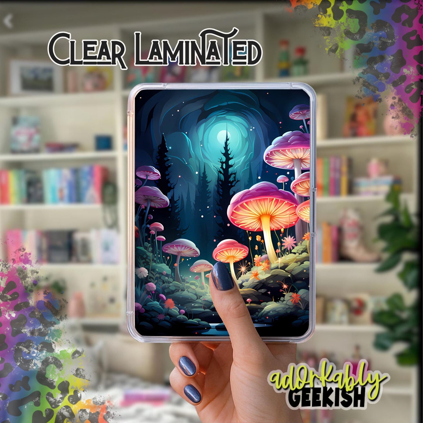 Fantasy Theme Laminated, Handmade Bookish Accessory for Kindle Paperwhite, BookTok & Bookstagram Aesthetic, Reader Gift, Iridescent Option