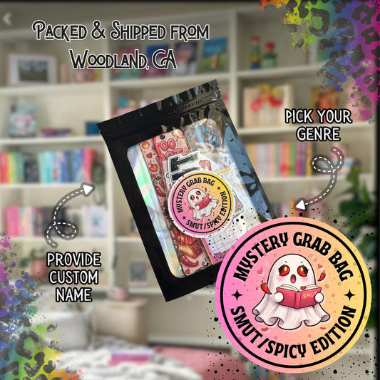 Spicy Romance Grab Bag, Bookish Gift Set, Smut Reader Bundle, BookTok Romance Stickers & Bookmarks, Flirty Reader Gift