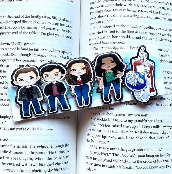 Chibi Character Magnetic Bookmark Sets – Book Lover Stationery