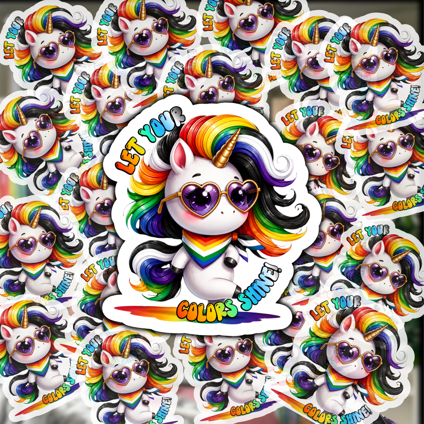 Let Your Colors Shine – Iridescent Pride Sticker