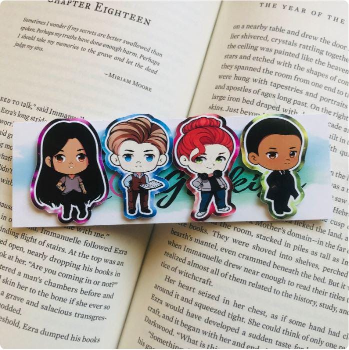 Chibi Character Magnetic Bookmark Sets – Book Lover Stationery