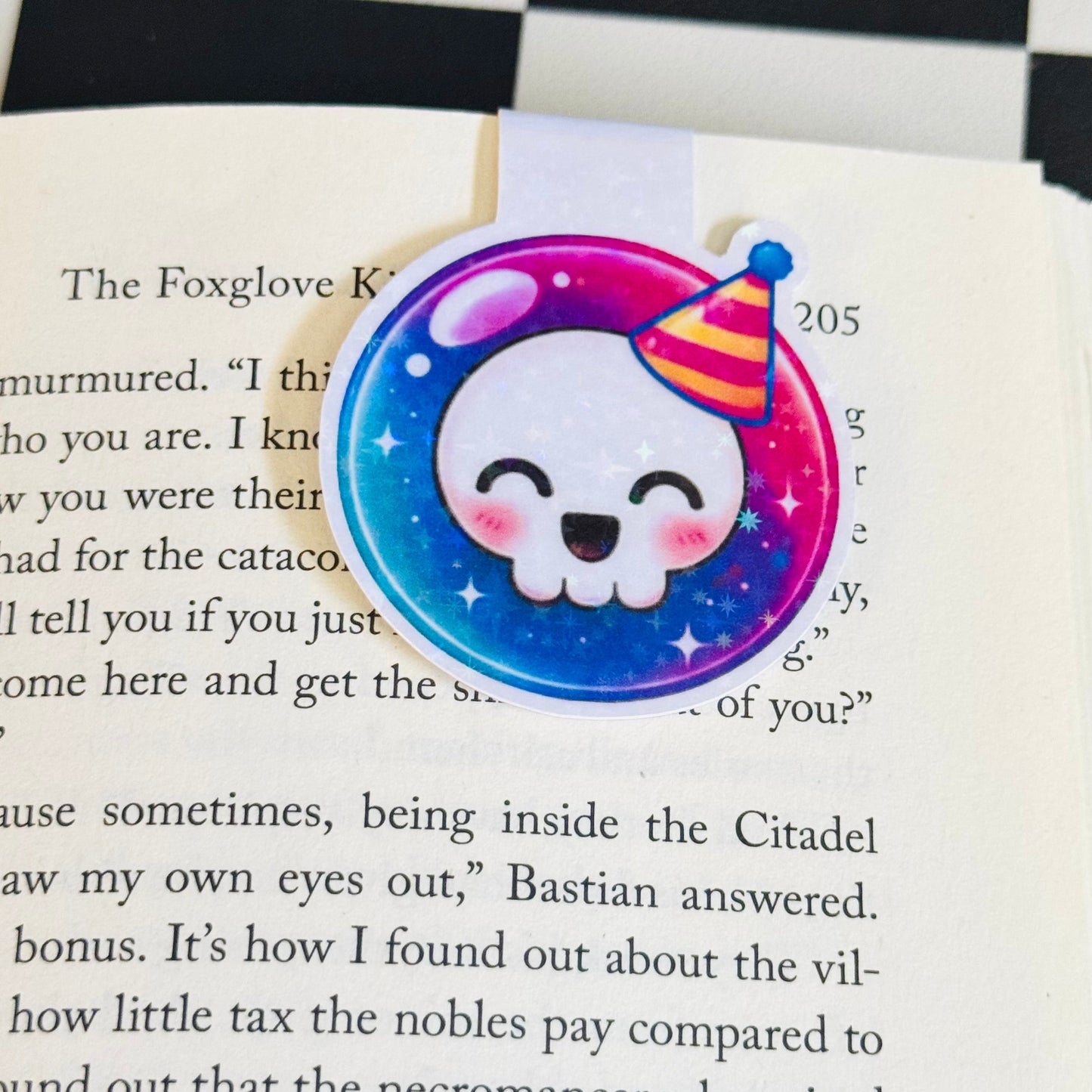 Skull Emoji Magnetic Bookmark