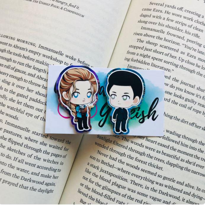Chibi Character Magnetic Bookmark Sets – Photo Paper, Book Lover Stationery
