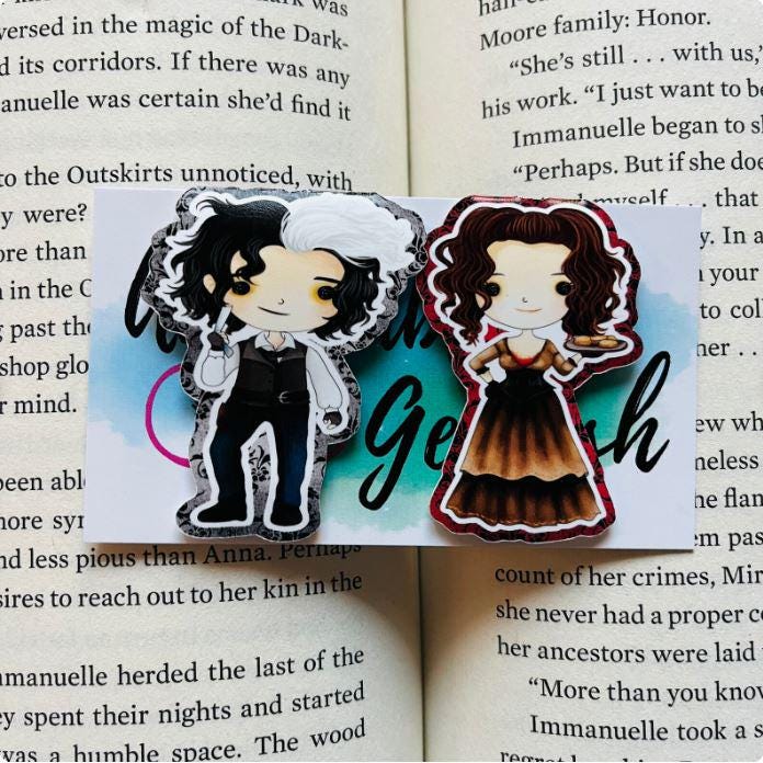 Chibi Character Magnetic Bookmark Sets – Photo Paper, Book Lover Stationery