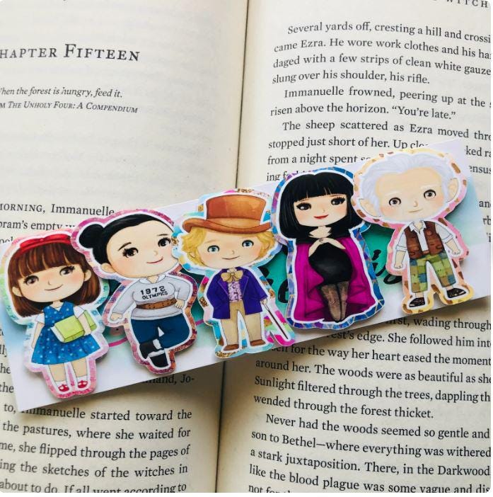 Chibi Character Magnetic Bookmark Sets – Book Lover Stationery