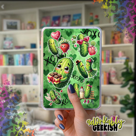 Pickle Love Kindle Inserts – Laminated, Handmade Bookish Accessory (Paperwhite Compatible)