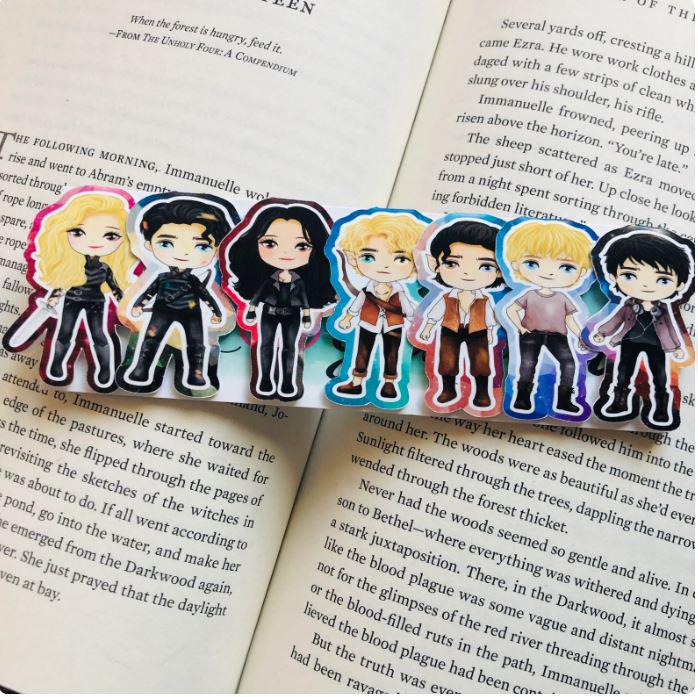 Chibi Book Character Magnetic Bookmark Sets