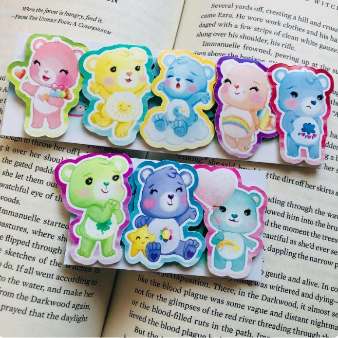 Chibi Book Character Magnetic Bookmark Sets