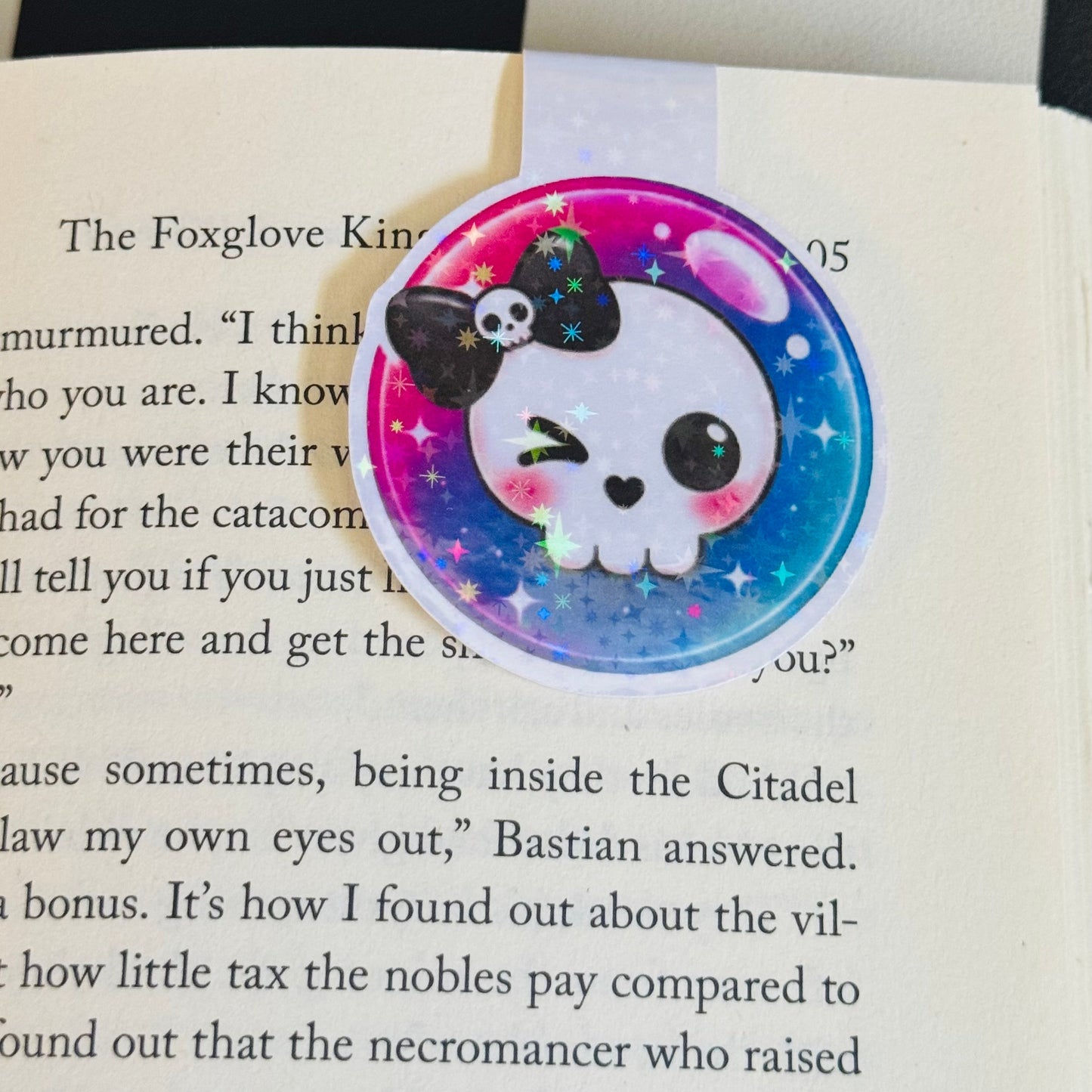 Skull Emoji Magnetic Bookmark