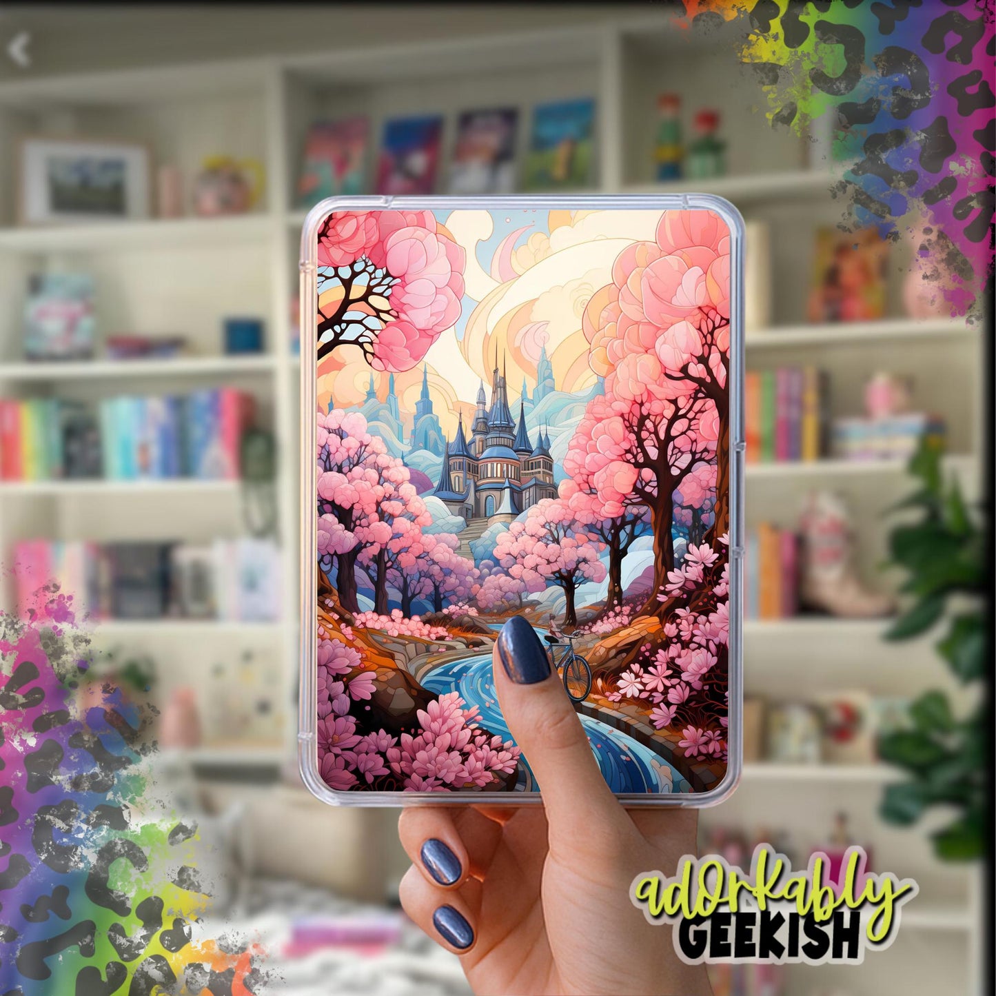 Fantasy Theme Laminated, Handmade Bookish Accessory for Kindle Paperwhite, BookTok & Bookstagram Aesthetic, Reader Gift, Iridescent Option