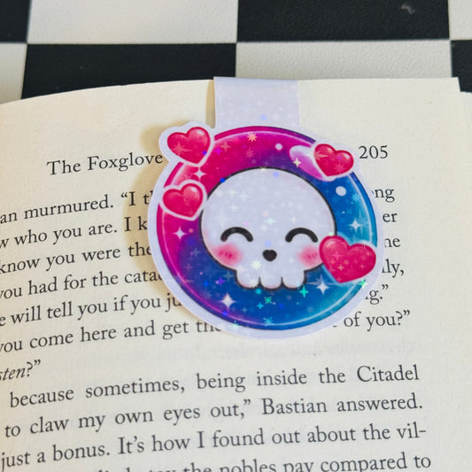 Skull Emoji Magnetic Bookmark
