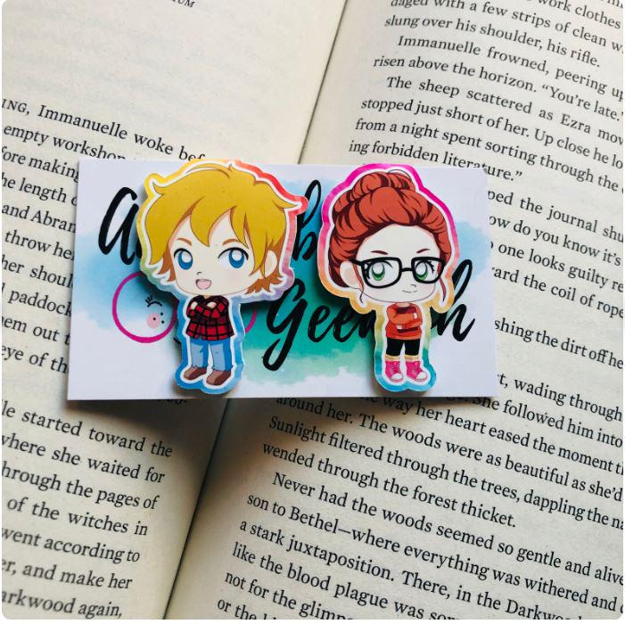 Chibi Character Magnetic Bookmark Sets – Photo Paper, Book Lover Stationery