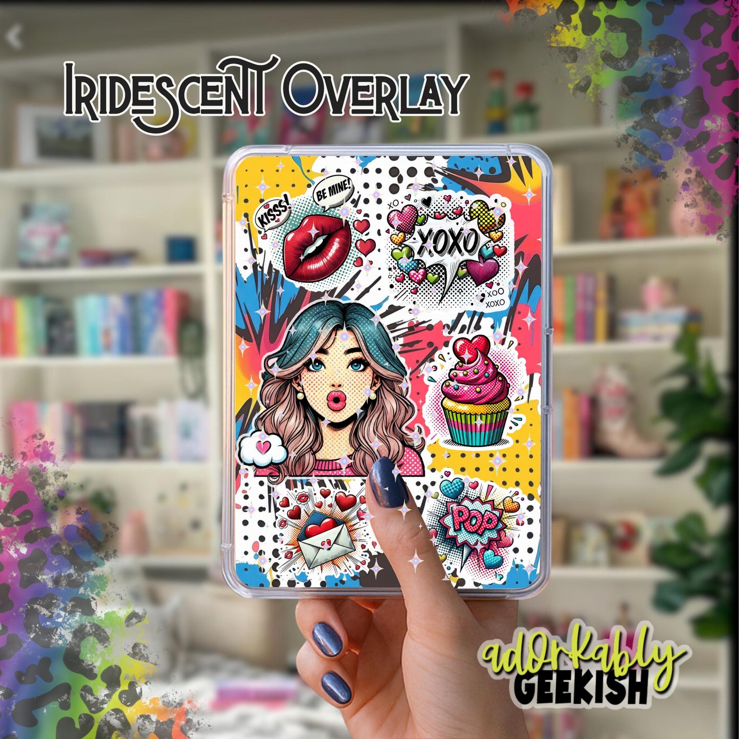 Comic Love Kindle Insert – Laminated Bookish Accessory for Paperwhite (Digital Download)