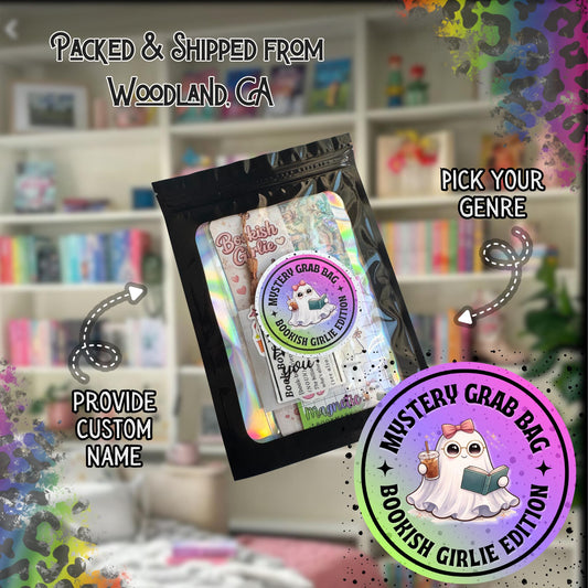 Bookish Girlie Grab Bag, Contemporary Romance Gift Set, Sports, Cowboy Romance Bookmarks & Stickers, Flirty Reader Bundle, Cute Book Lover