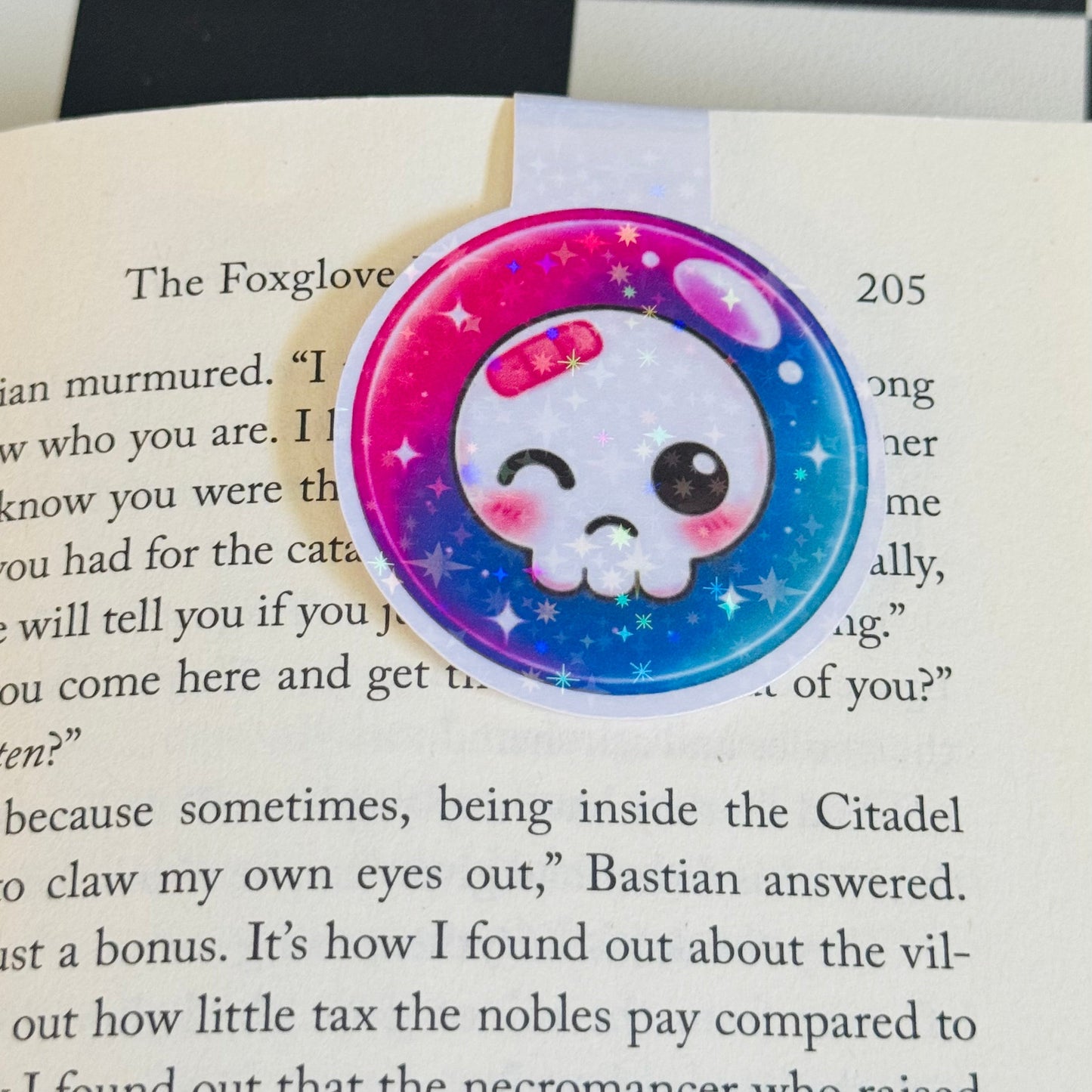 Skull Emoji Magnetic Bookmark