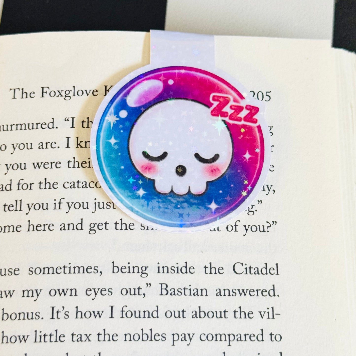 Skull Emoji Magnetic Bookmark