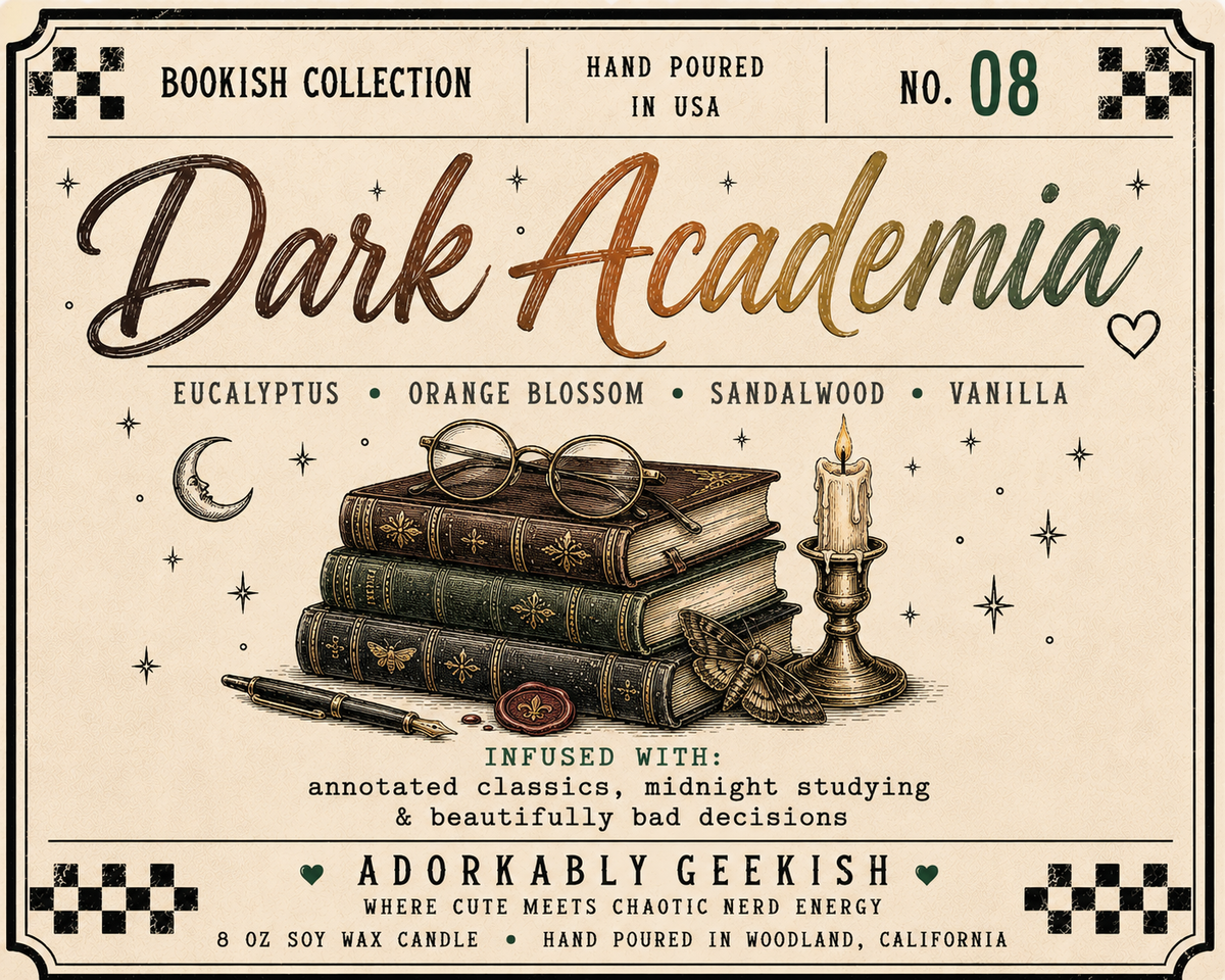 Bookish Collection Candles | Hand-Poured Soy + Beeswax Blend | 4 oz & 8 oz