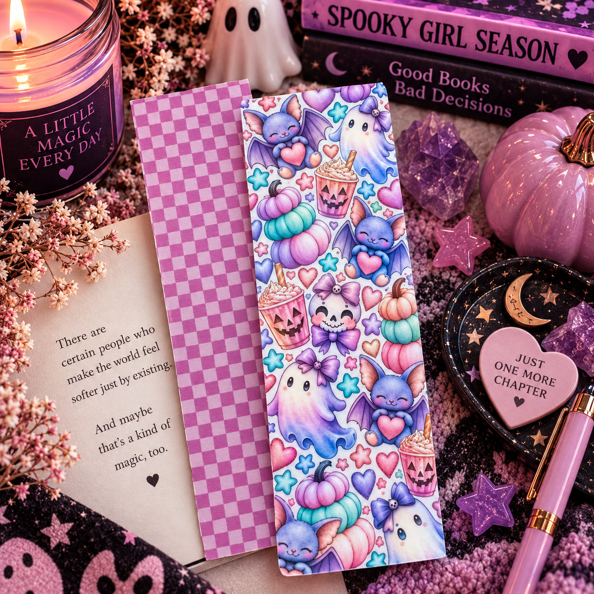 Spooky Pastel Season Bookmark Collection 🎃👻💜