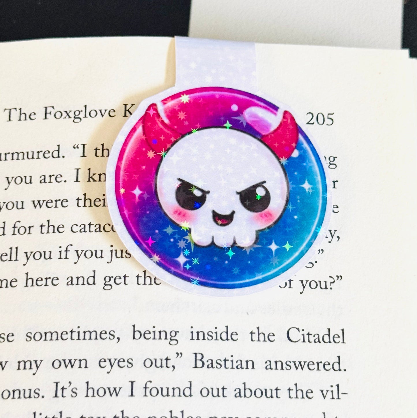 Skull Emoji Magnetic Bookmark